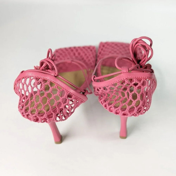 Bottega Veneta Women's Azalea Stretch Mesh Ankle Tie Sandals Size 41 MSRP $1,100 - Picture 8 of 12